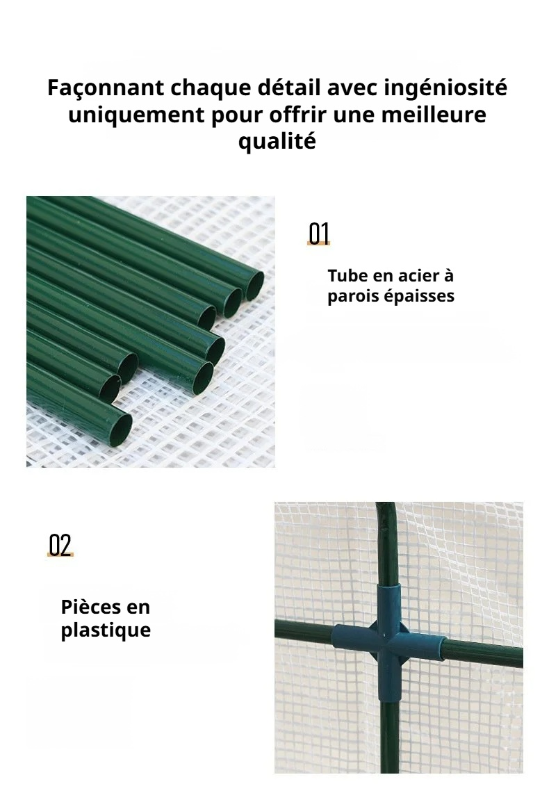 Serre facile à installer pour terrasse et cour