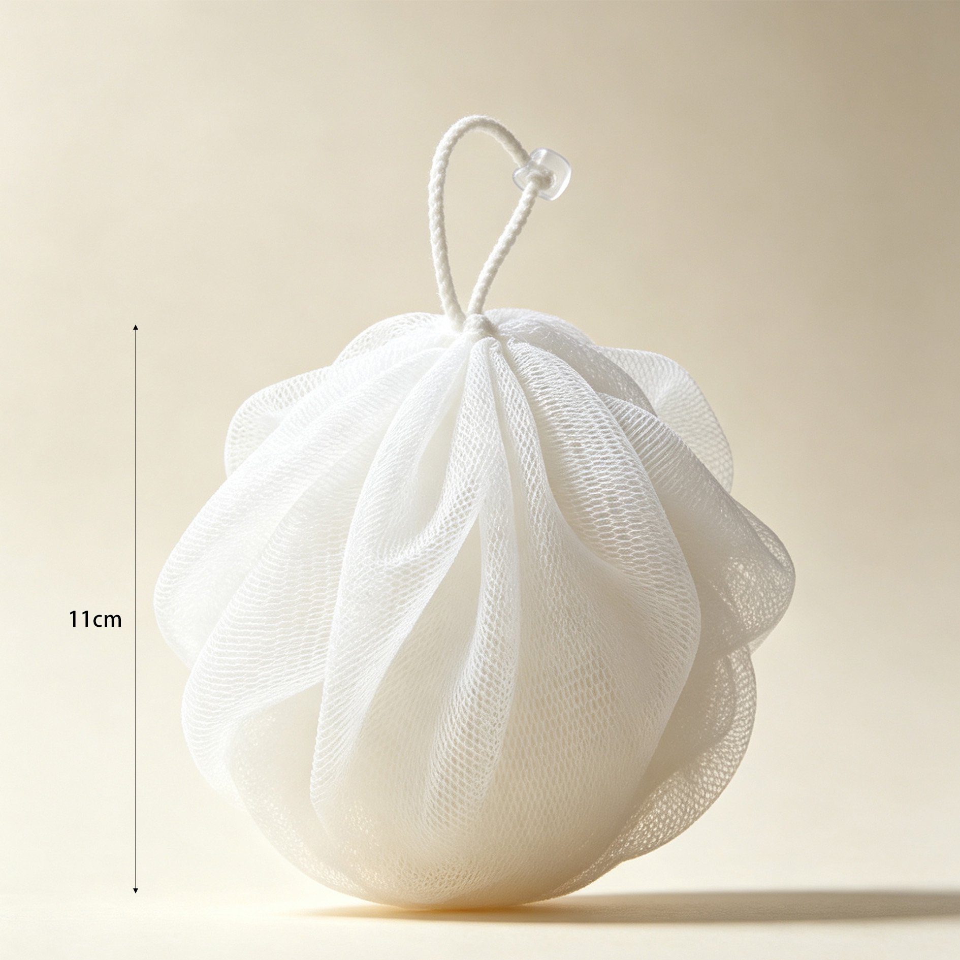 Soft Cloud Bath Ball creating rich lather with soap