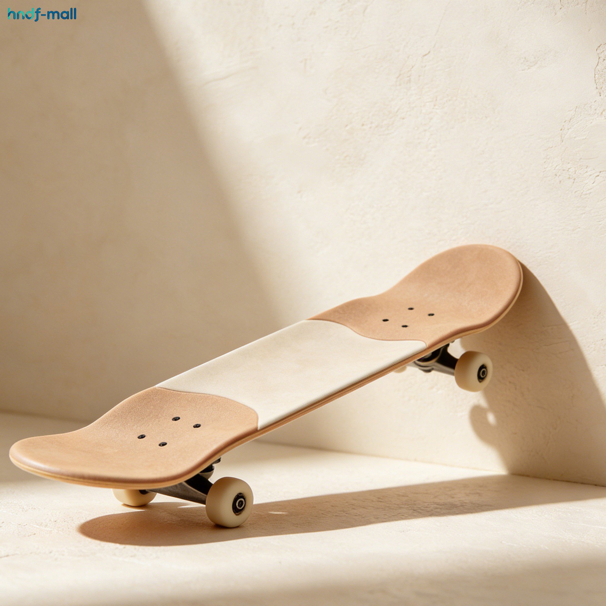 Durable deck of beginner skateboard with double kick