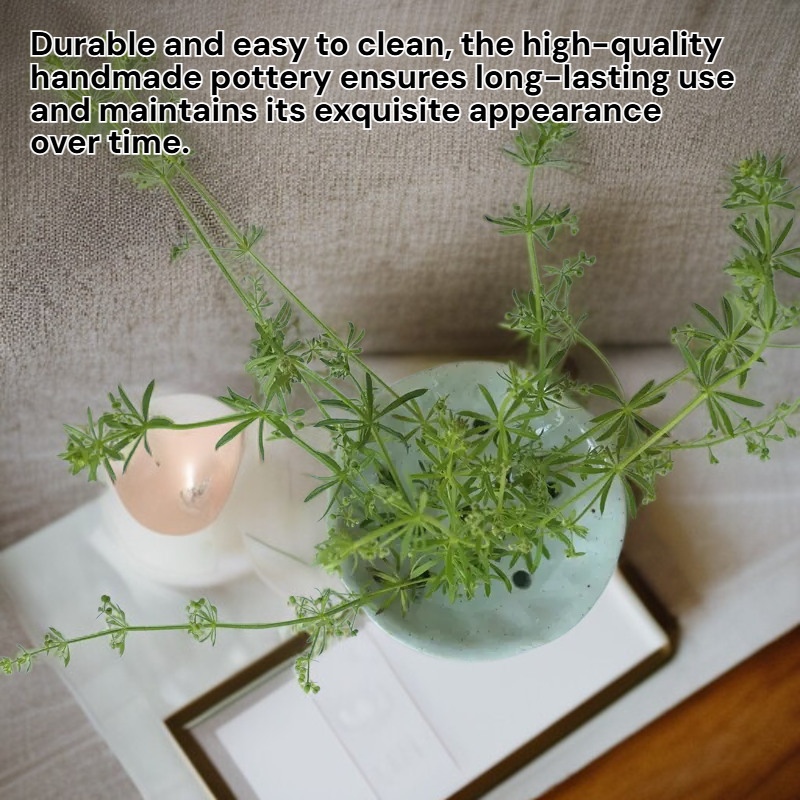 Handmade Ceramic Lotus Leaf Incense Vase, Oriental Ikebana Flower Vessel