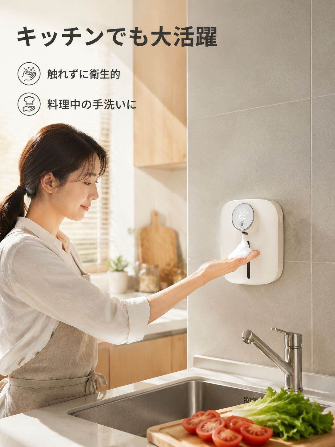 スマートセンサー壁掛け泡ハンドソープディスペンサー