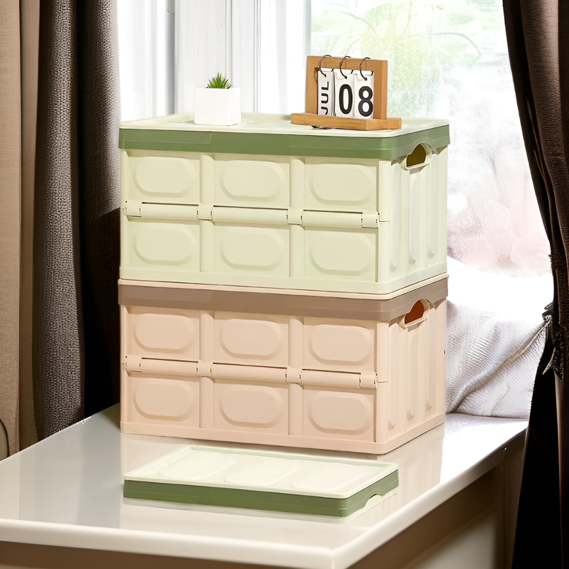 プラスチック折りたたみ収納ボックス