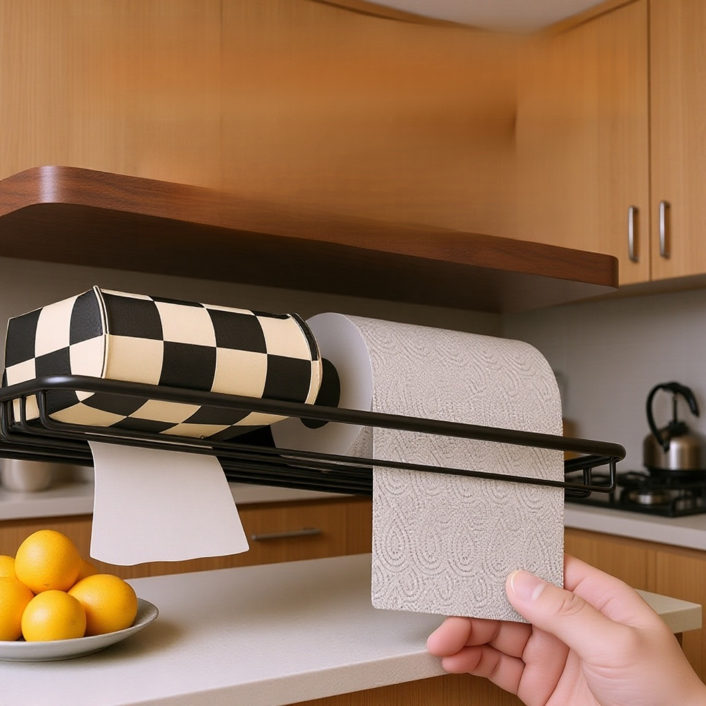 방수 기능이 있는 월넛 티슈 박스