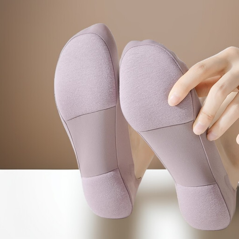 スポンジパッド入りアイスシルクボートソックス