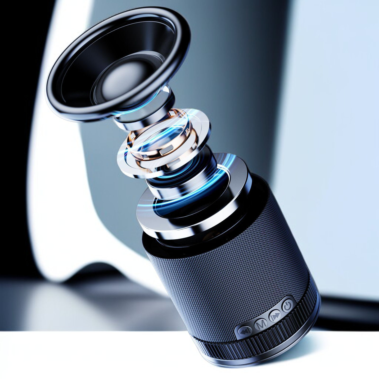 Bluetooth speaker, wireless speaker, deep subwoofer, high-quality sound for home and outdoor use, ca