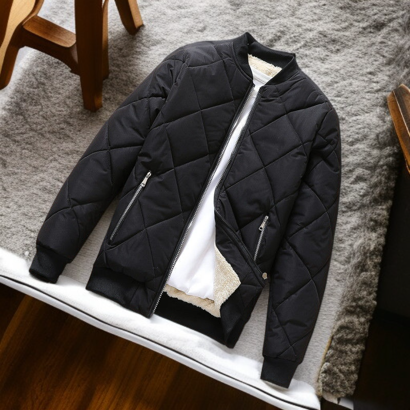 한국식 신상 두꺼운 벨벳 남성 면 코트