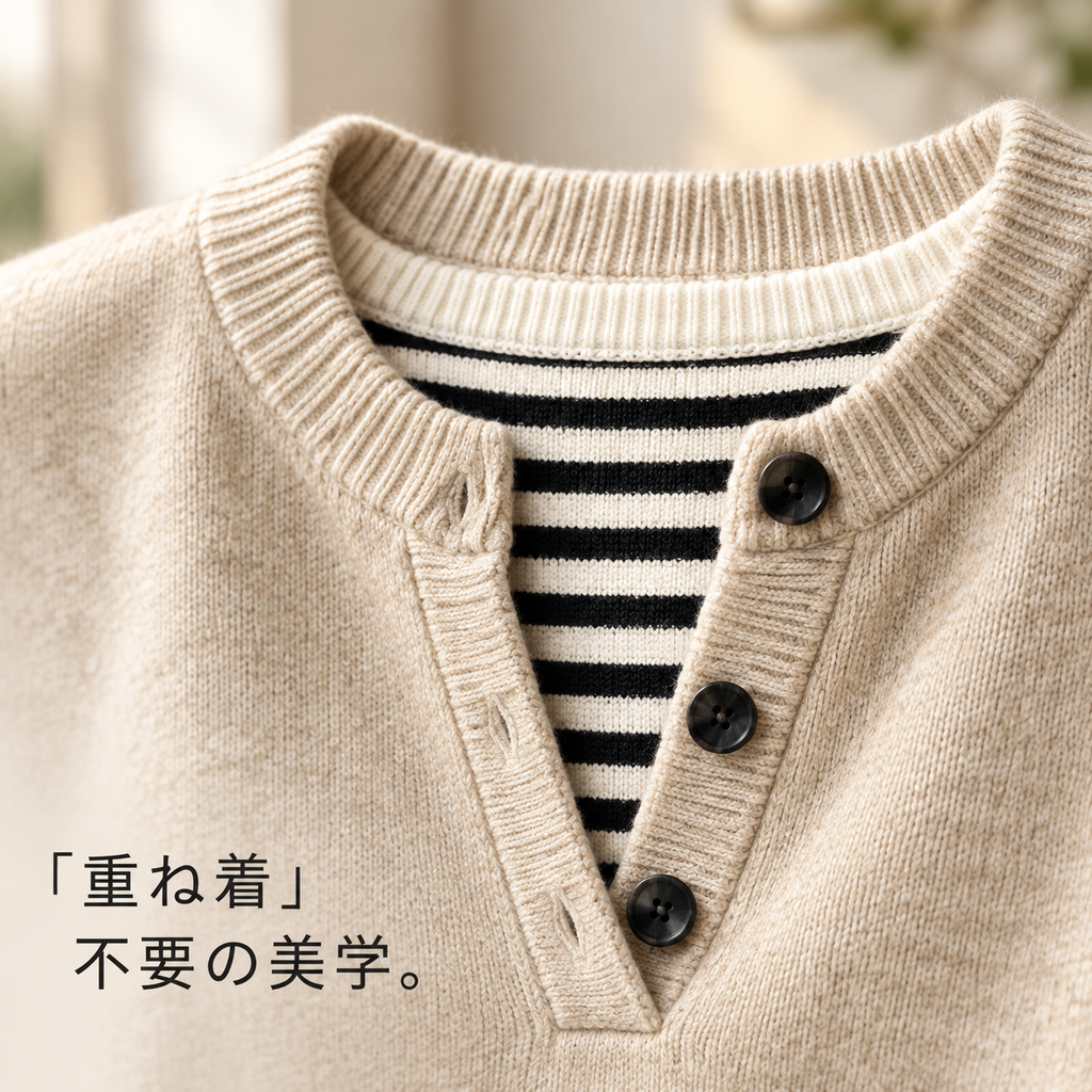 レディース春秋新作フェイクレイヤードトップス＋ワイドパンツ2点セット