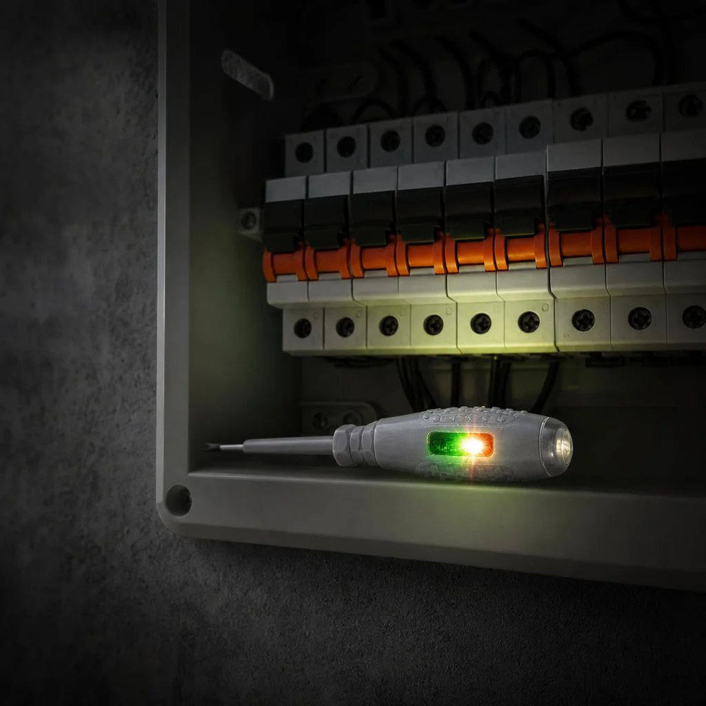 電工専用検出電気ペン ダブルライト断線テストドライバー ゼロファイア感応電気ペン