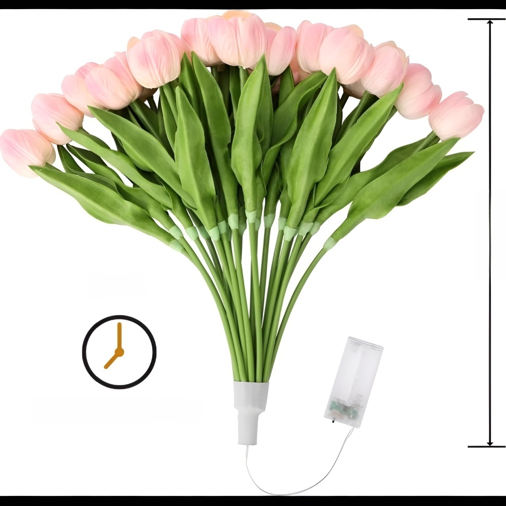 家庭用チューリップナイトライト、ミックスカラー発光ブーケ、撮影用デコレーション小道具