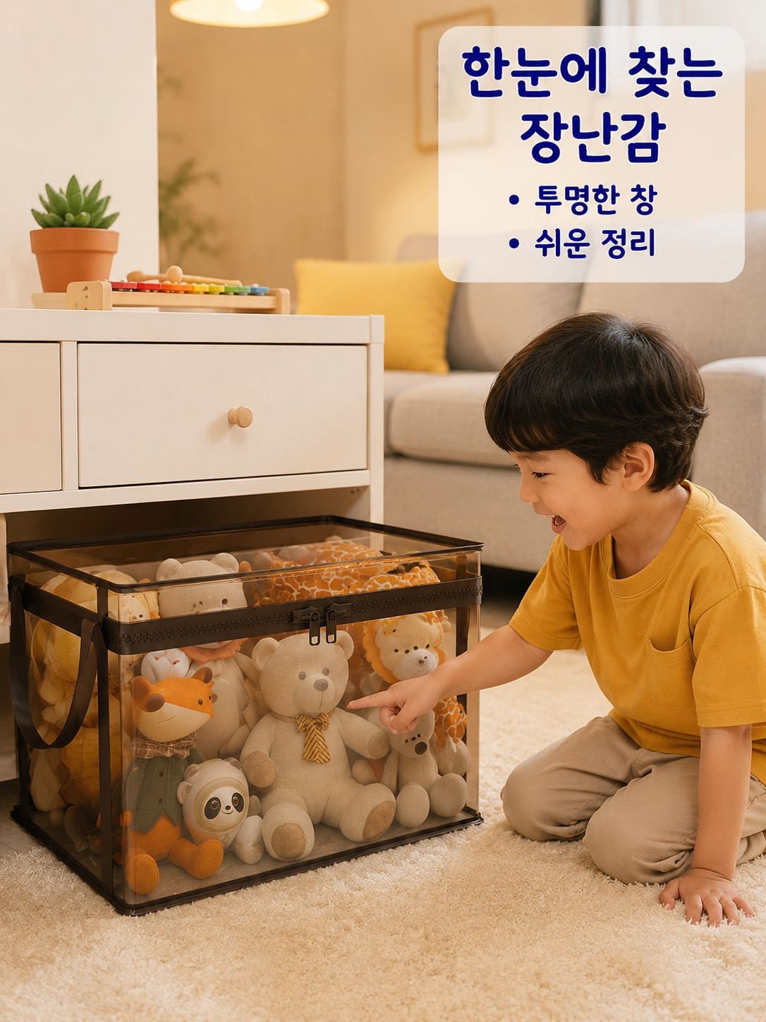 투명 장난감 수납박스 가정용 대용량