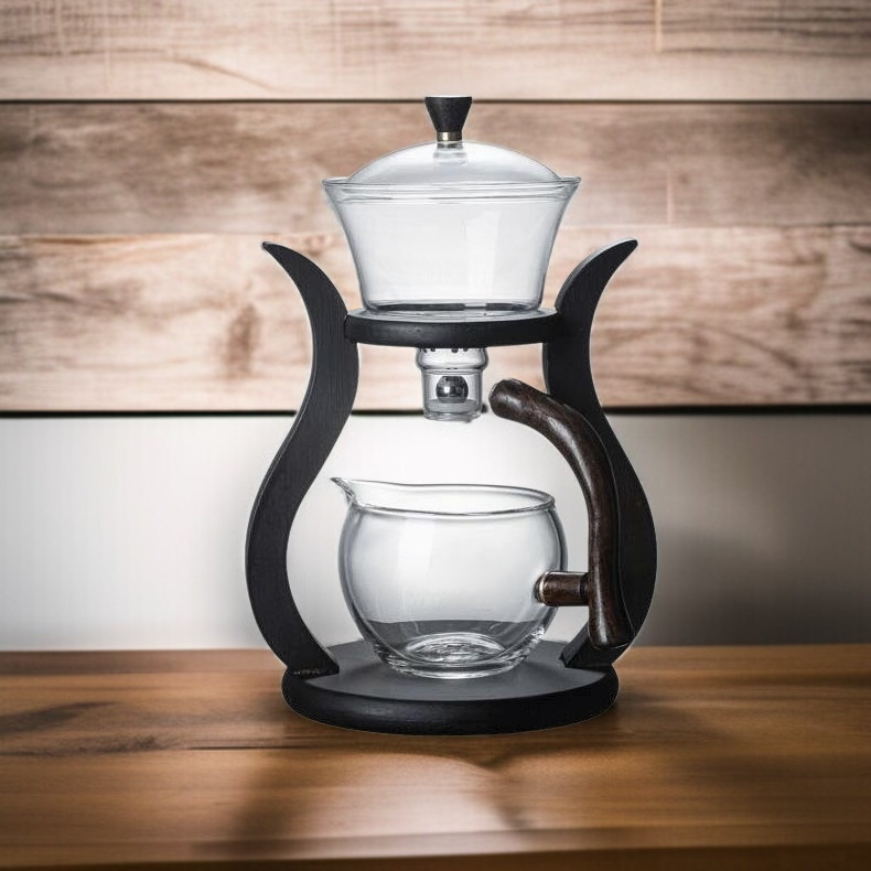 ชุดน้ำชาแก้วดูดแม่เหล็กที่เรียบง่าย