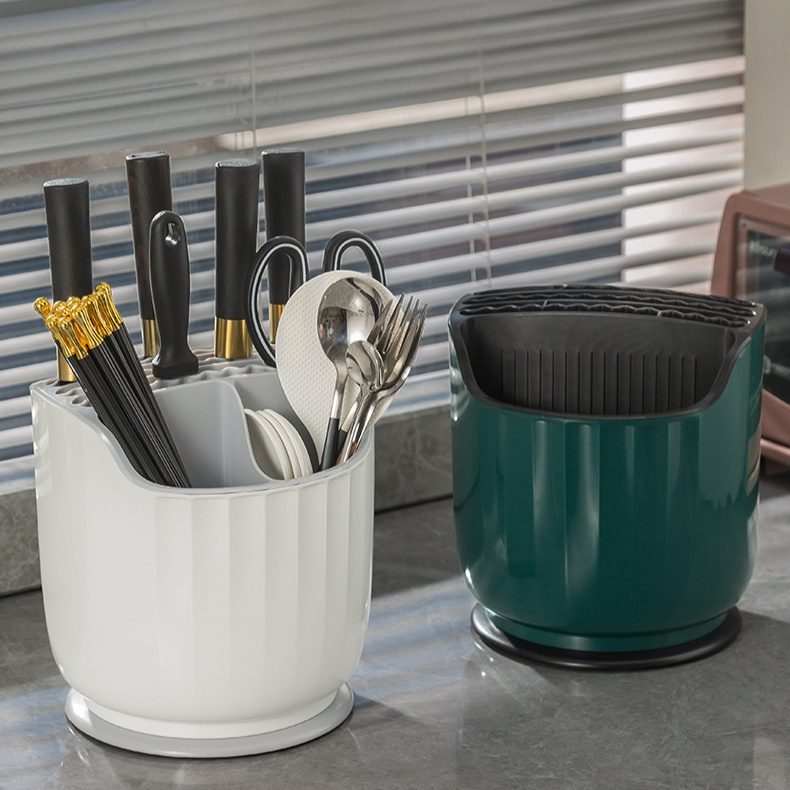 Küchen-Aufbewahrungsbox mit Besteckkorb und Multifunktions-Ablage, rutschfest