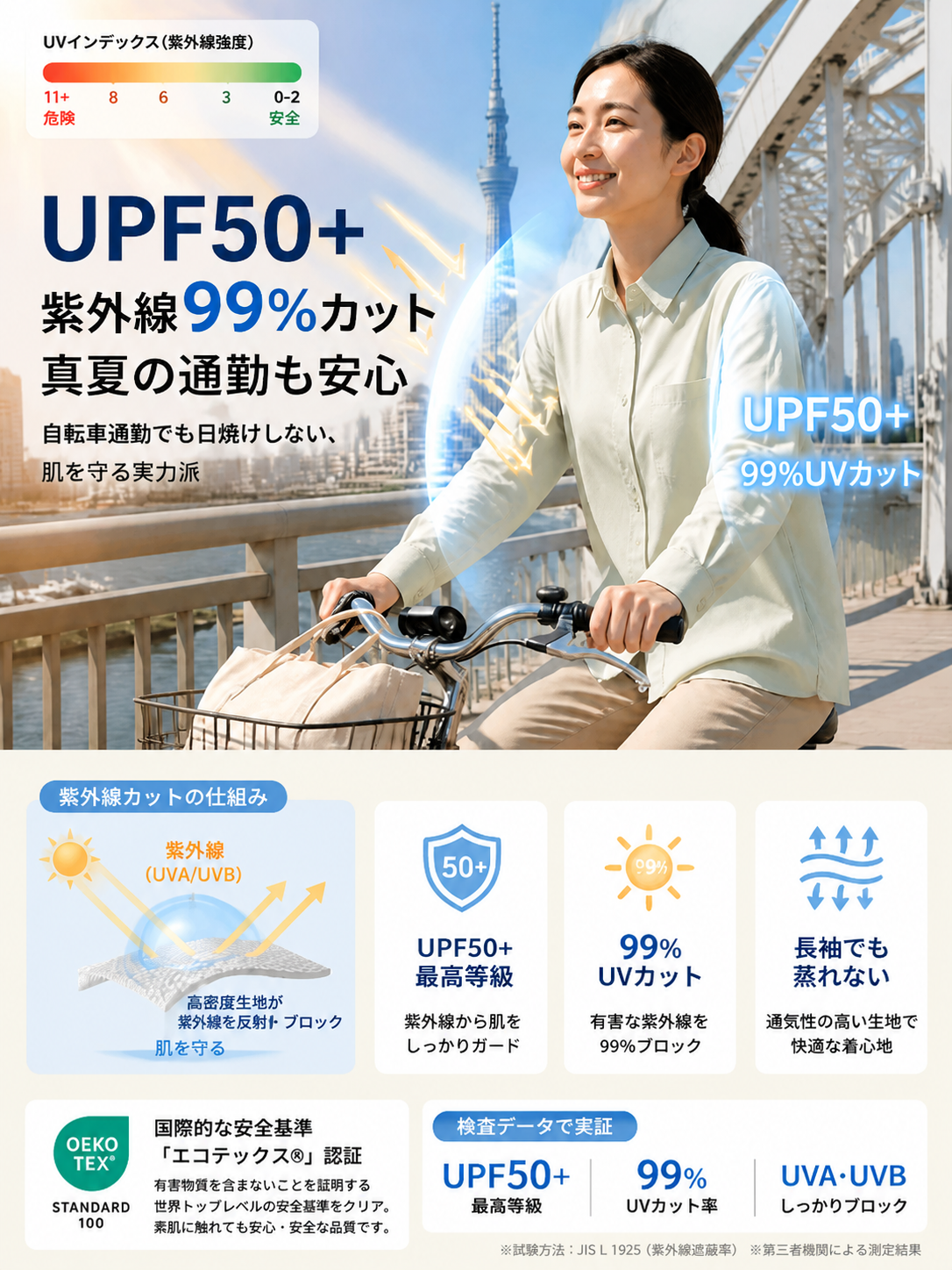【WEB累計販売8万点突破！】Monolly -9℃氷結UVカットシャツ | スタイルアップの魔法