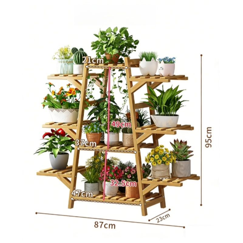 陽台客廳藤條多層花架多肉植物花盆架