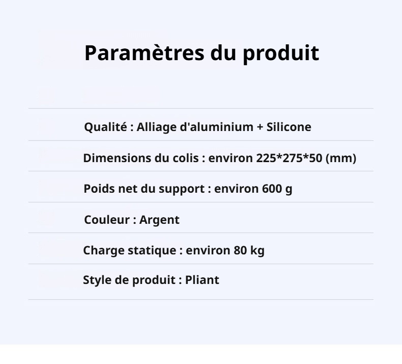 Support d’ordinateur pliable en acier carbone surélevé