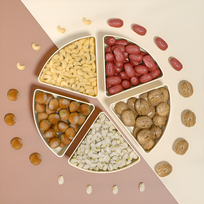 New lidded, compartmentalized fruit plate