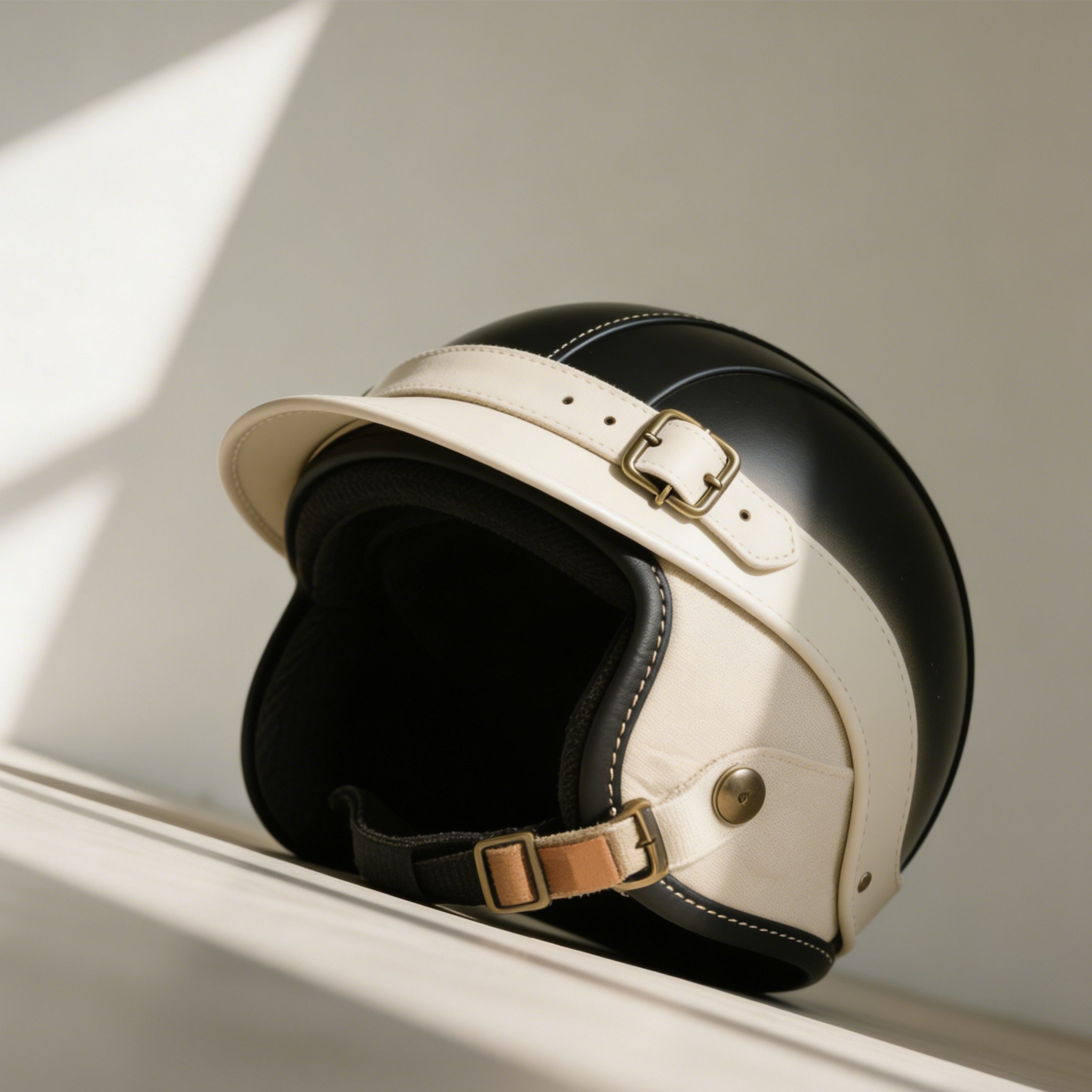 클래식 모터사이클 헬멧 정면 이미지