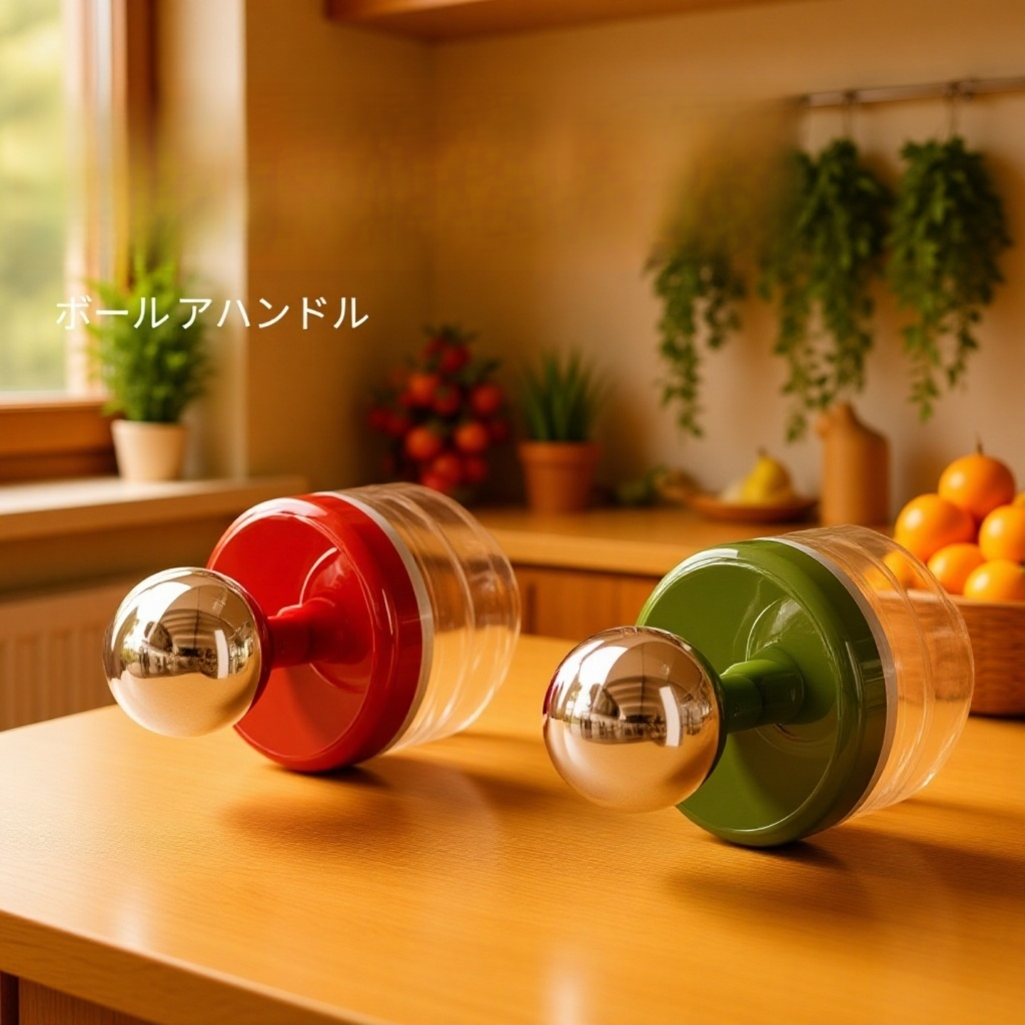 ドアに装着したパンチフリーハンドルのアップ写真