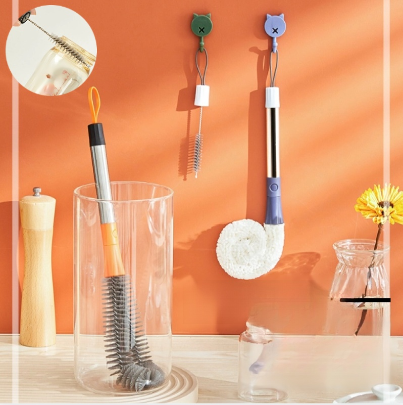 廚房可彎曲軟毛杯刷