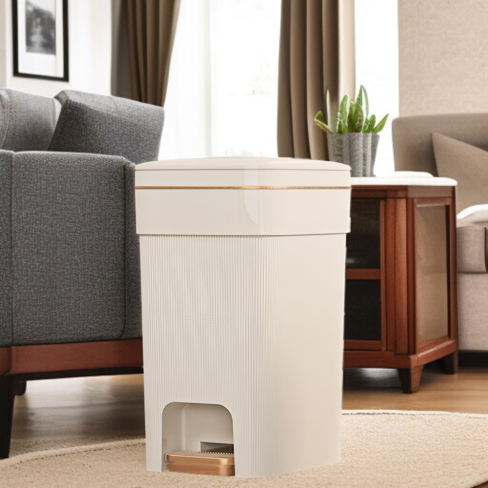 家庭用キッチンゴミ箱縦型パターン大容量ゴミ箱リビングルームバスルームゴミ箱蓋付きトイレゴミ箱寝室大型ゴミ箱高級ゴミ箱