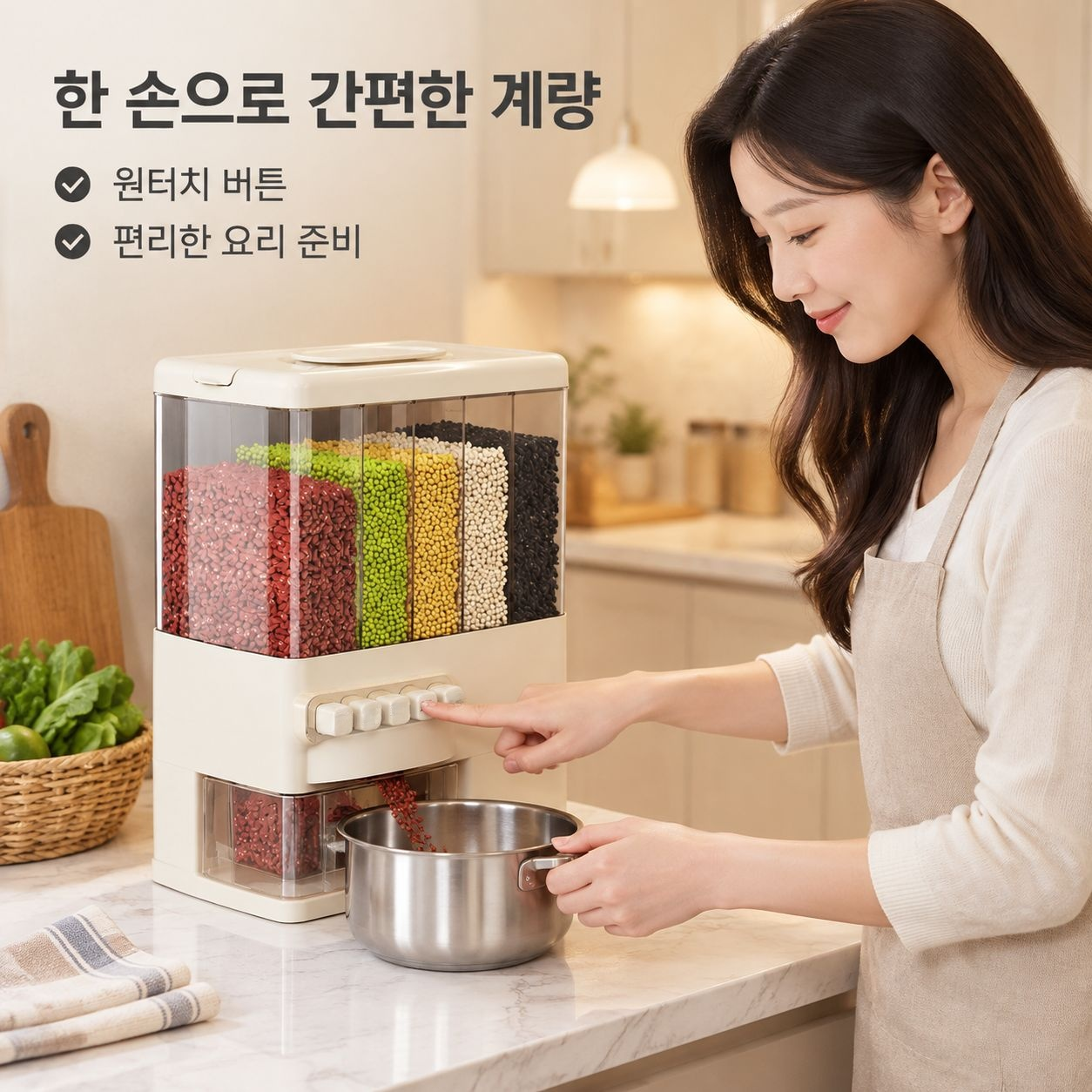 사각 칸막이형 곡물 보관함