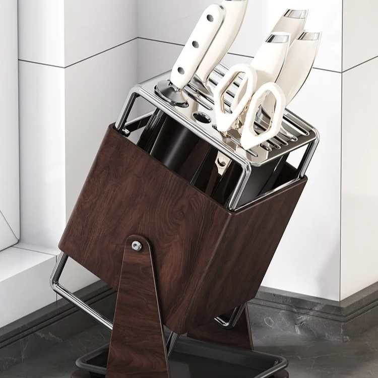 회전 가능한 주방 칼걸이 오픈형 수납대