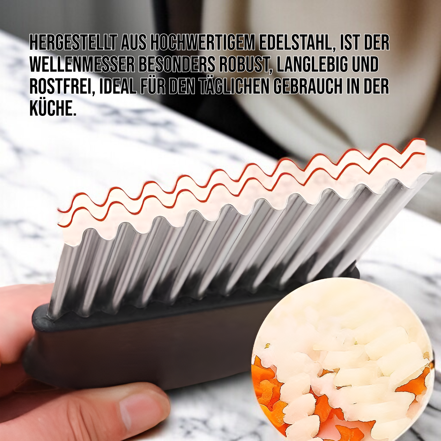 Wellenmesser aus Edelstahl