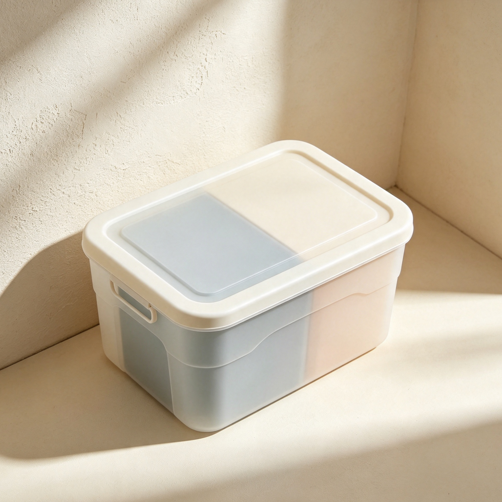 Plastic storage boxes (5 pieces)