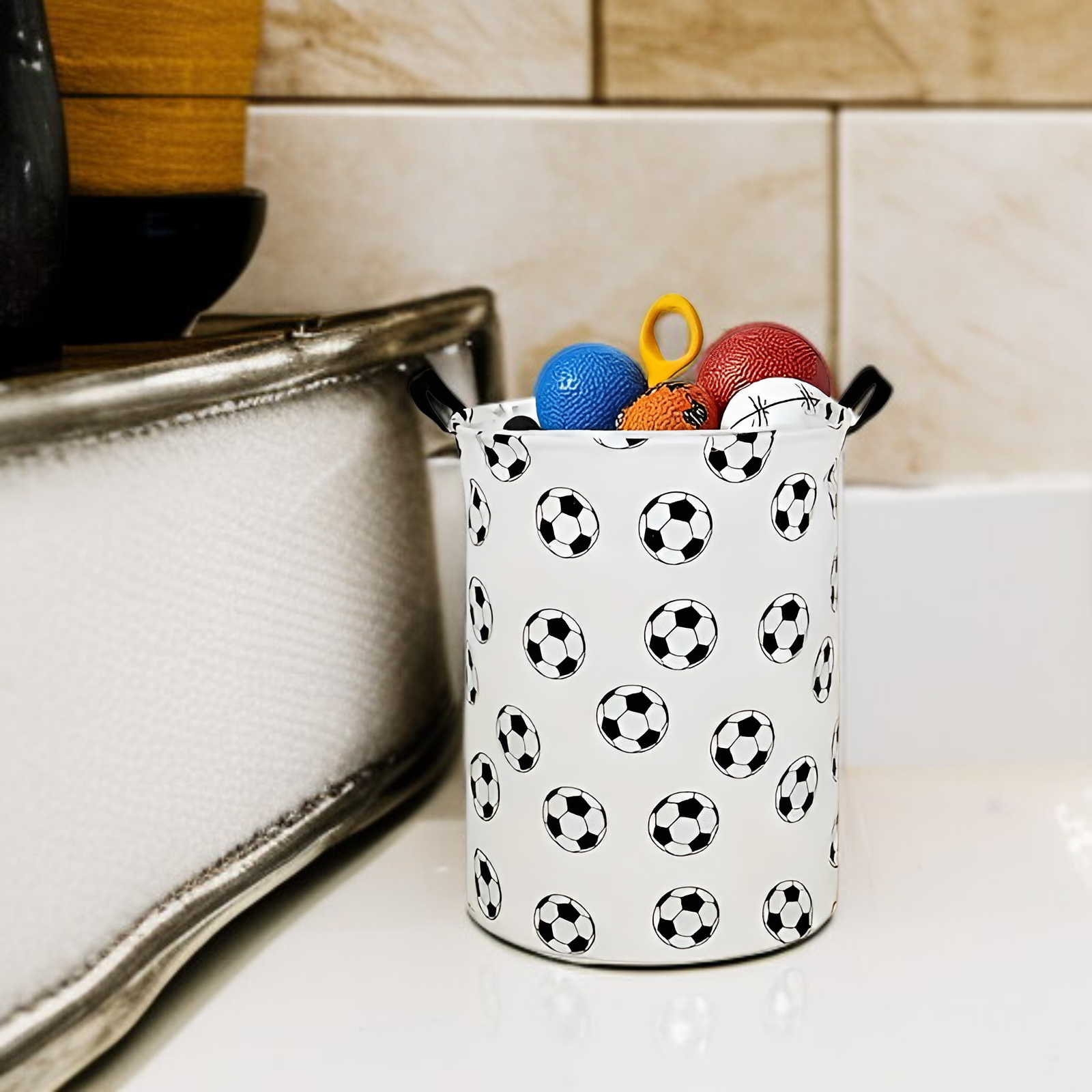 Oversized Bathroom Laundry Hamper – Foldable Dirty Clothes Organizer