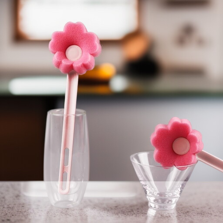 Multifunktionale Tassenbürste Niedliche Blumen