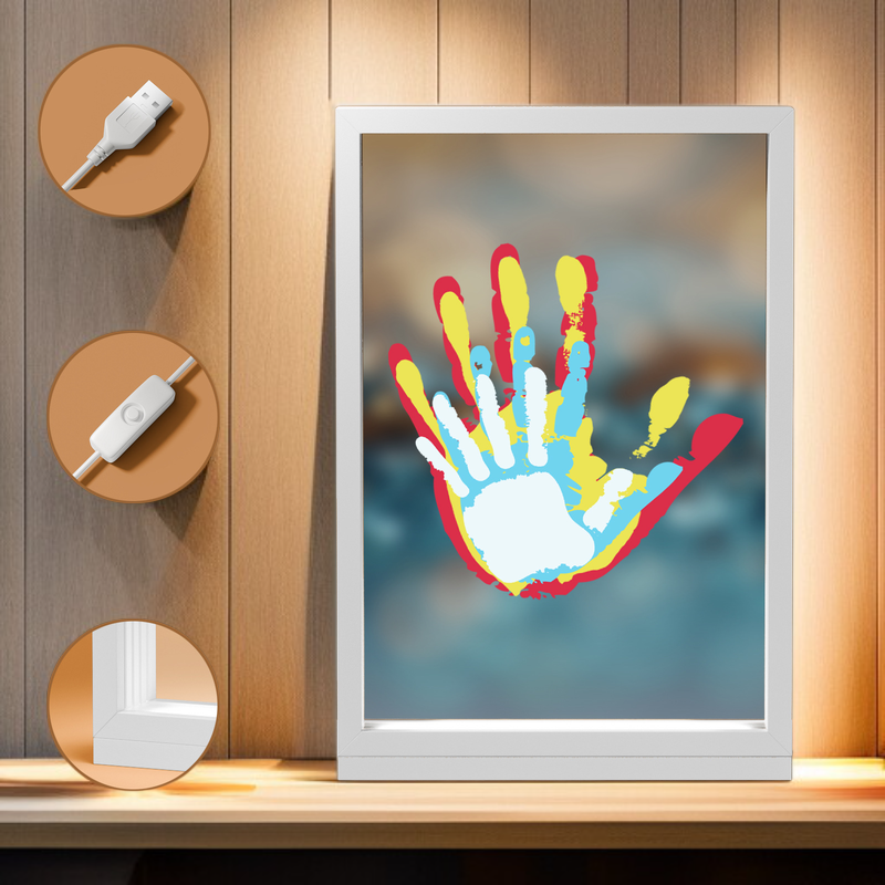 DIY Fotorahmen mit Handabdruck für Familienerinnerungen