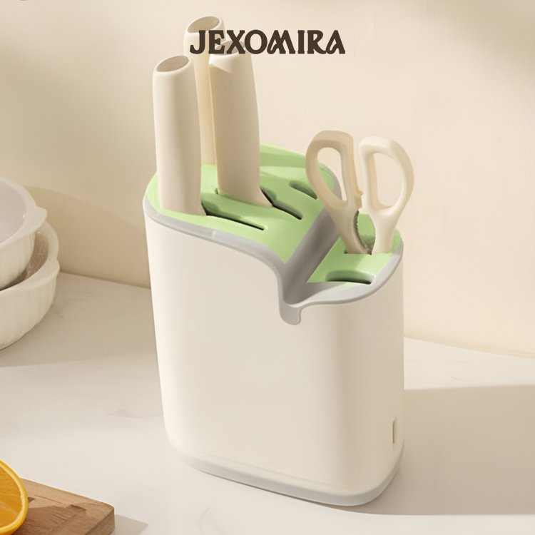 세련된 오프화이트 디자인의 칼 세트