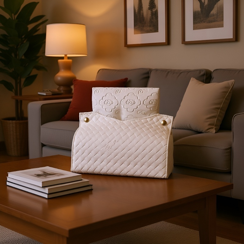 革製ティッシュボックス