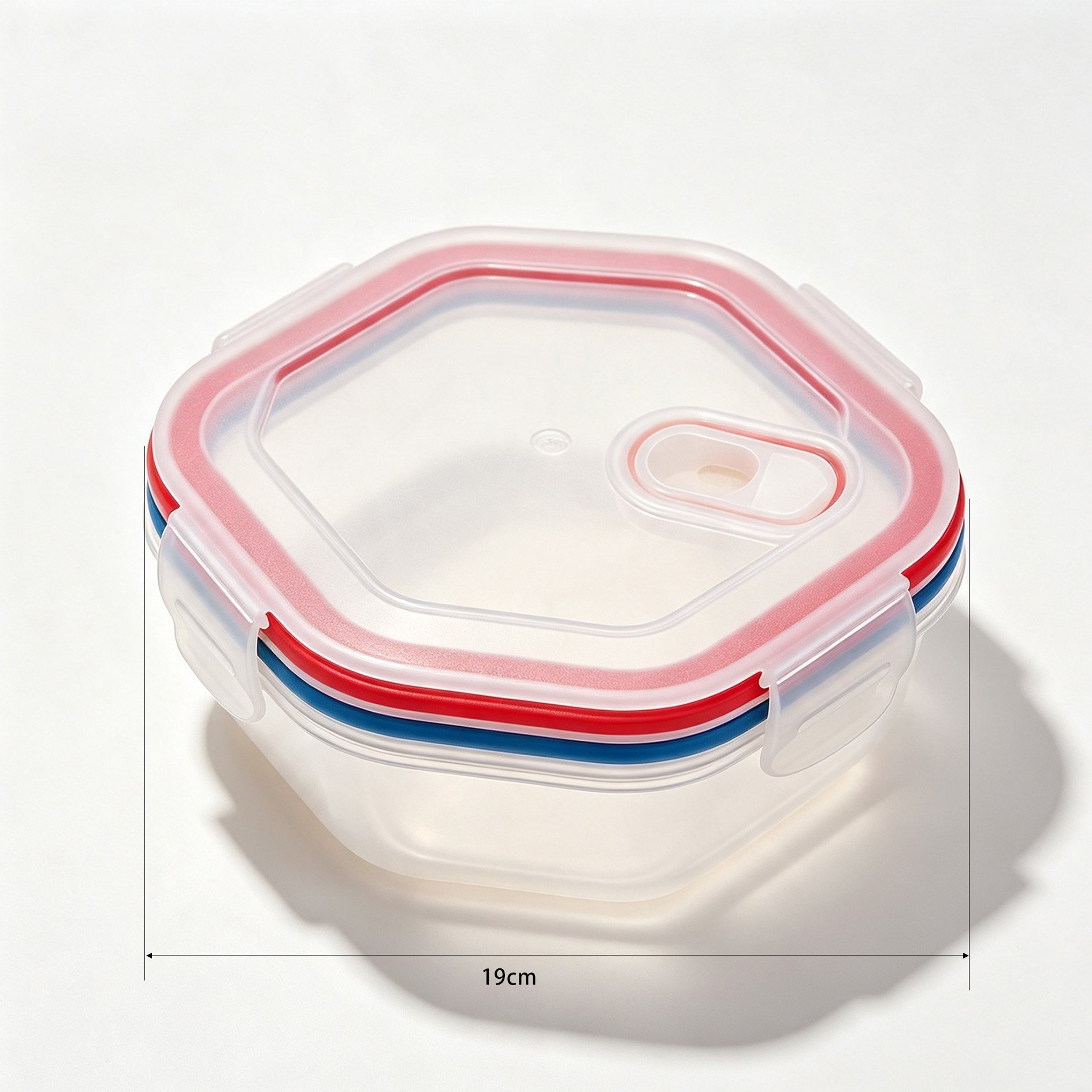 Close-up of sealing ring ensuring freshness in food container