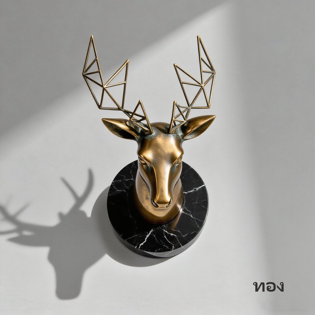 กวางเซ็ตคู่ ของตกแต่งบ้านเพิ่มความหรูหรา