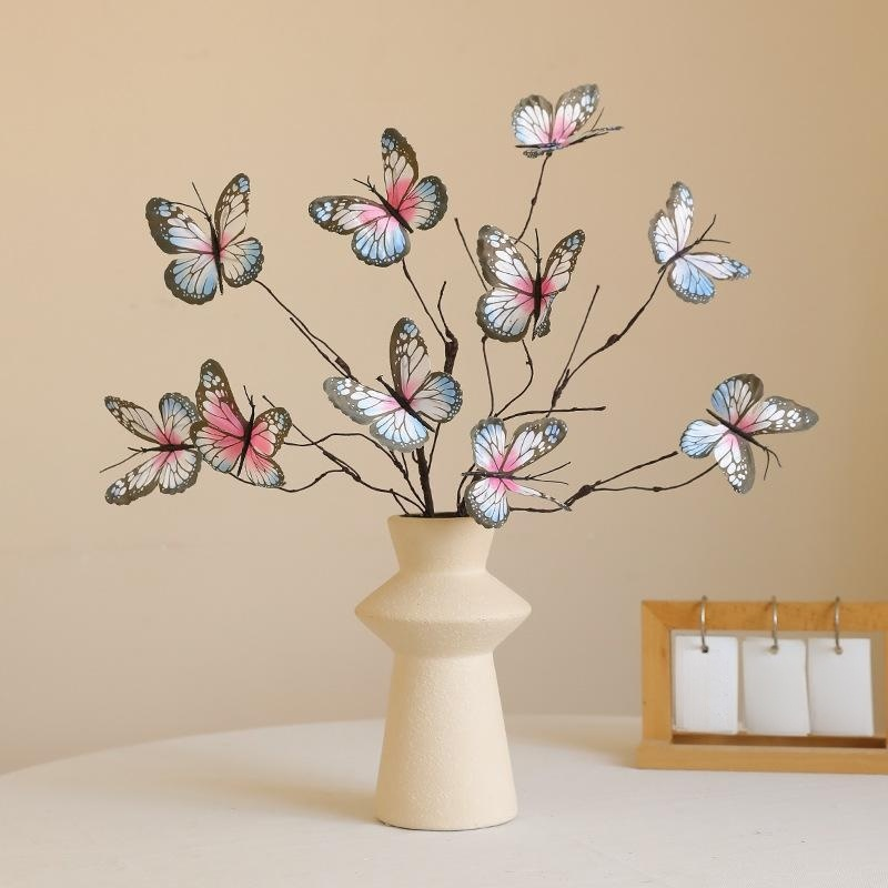 집 장식용 인조 나비 가지