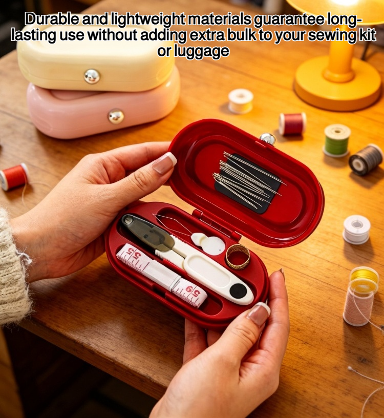 Portable sewing kit with magnetic needle storage