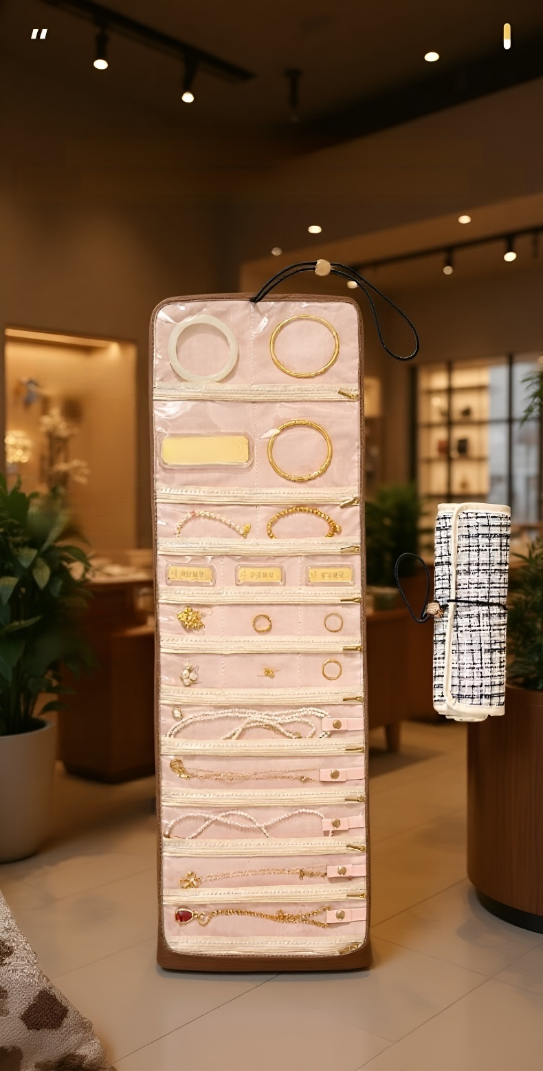 Elegante Schmucktasche für Reisen und Alltag im Chanel-Look