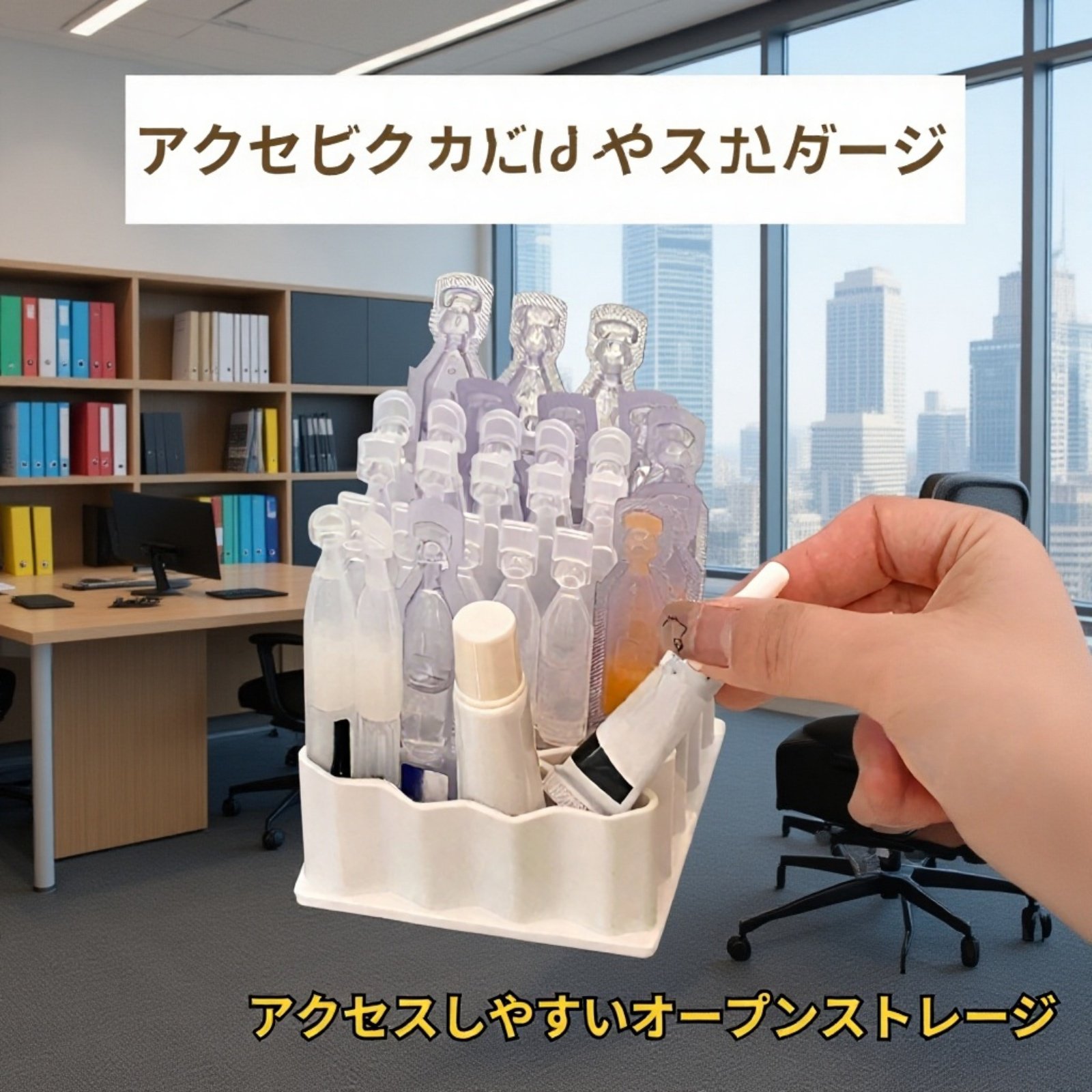 化粧品サンプル仕分け収納ボックス