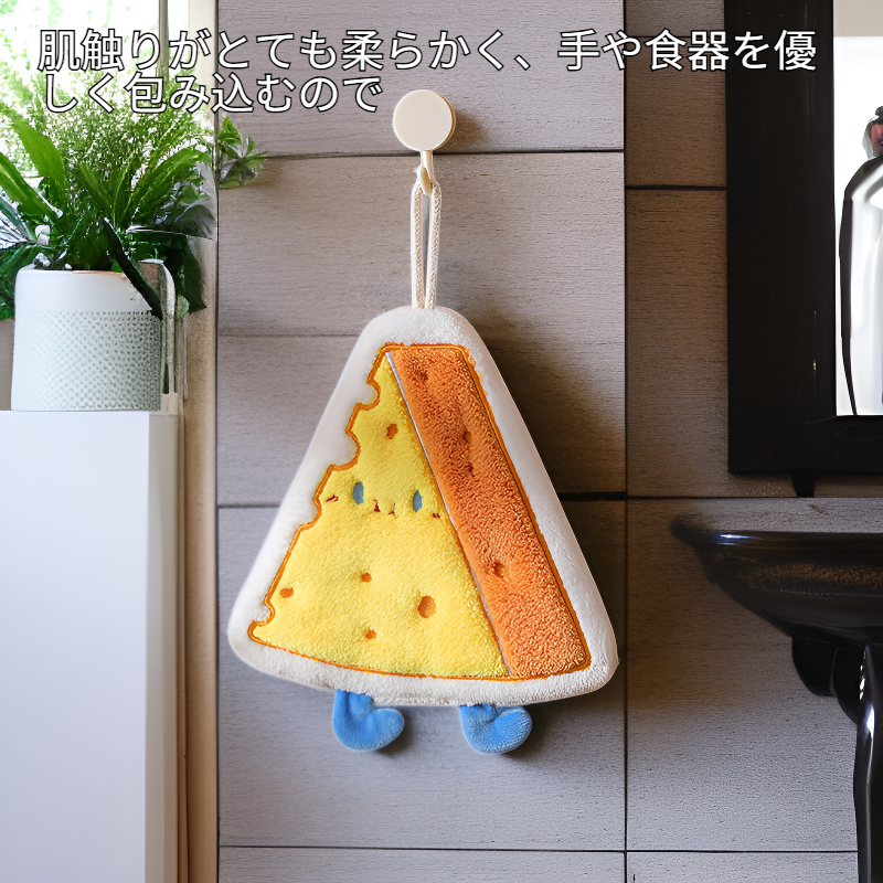 厚手速乾珊瑚フリースキッチンハンドタオル