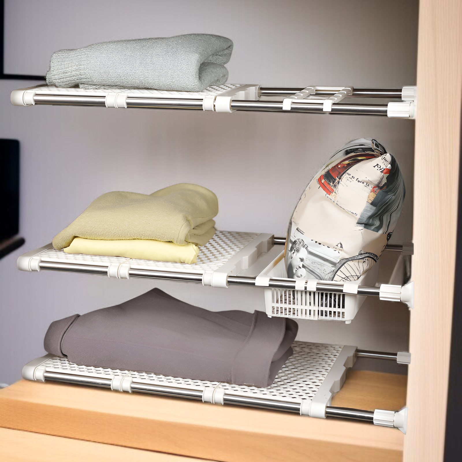 옷장 내 수납층 칸막이