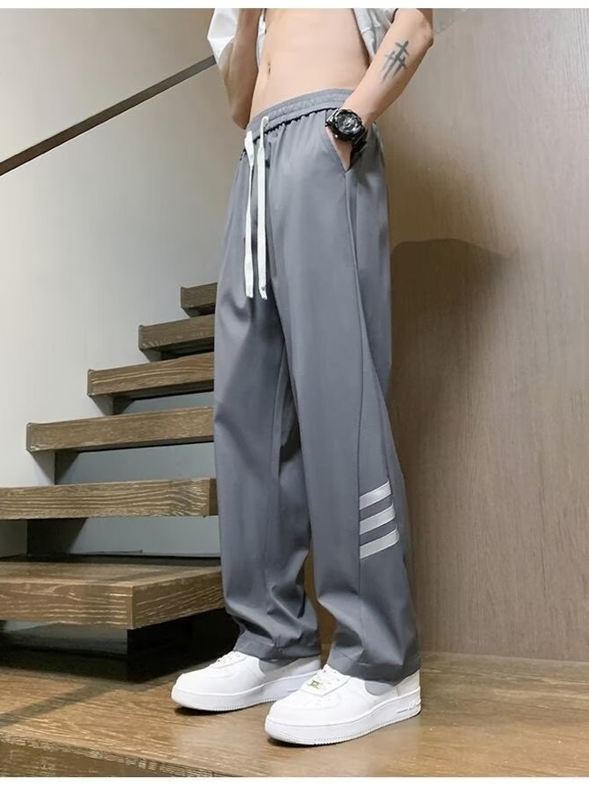 ユニセックスカジュアルパンツ メンズストレートパンツ