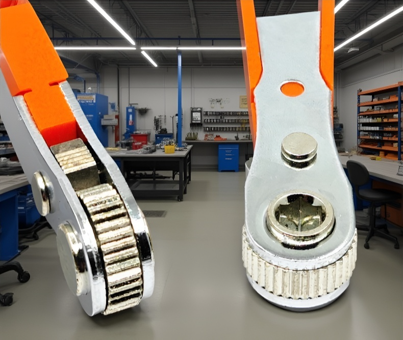 DIY作業中のラチェット式ドライバー使用例