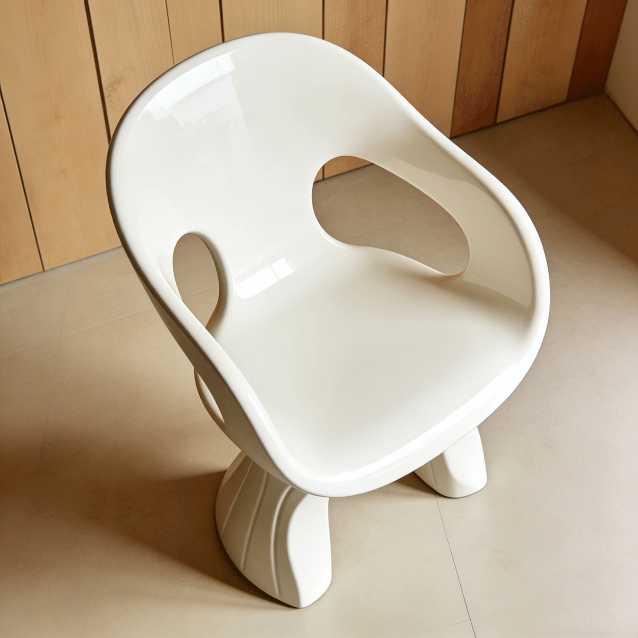 Silla blanca minimalista 