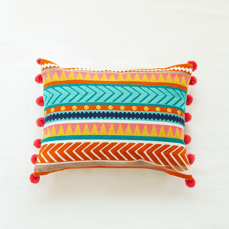 波西米亞風刺繡腰枕套