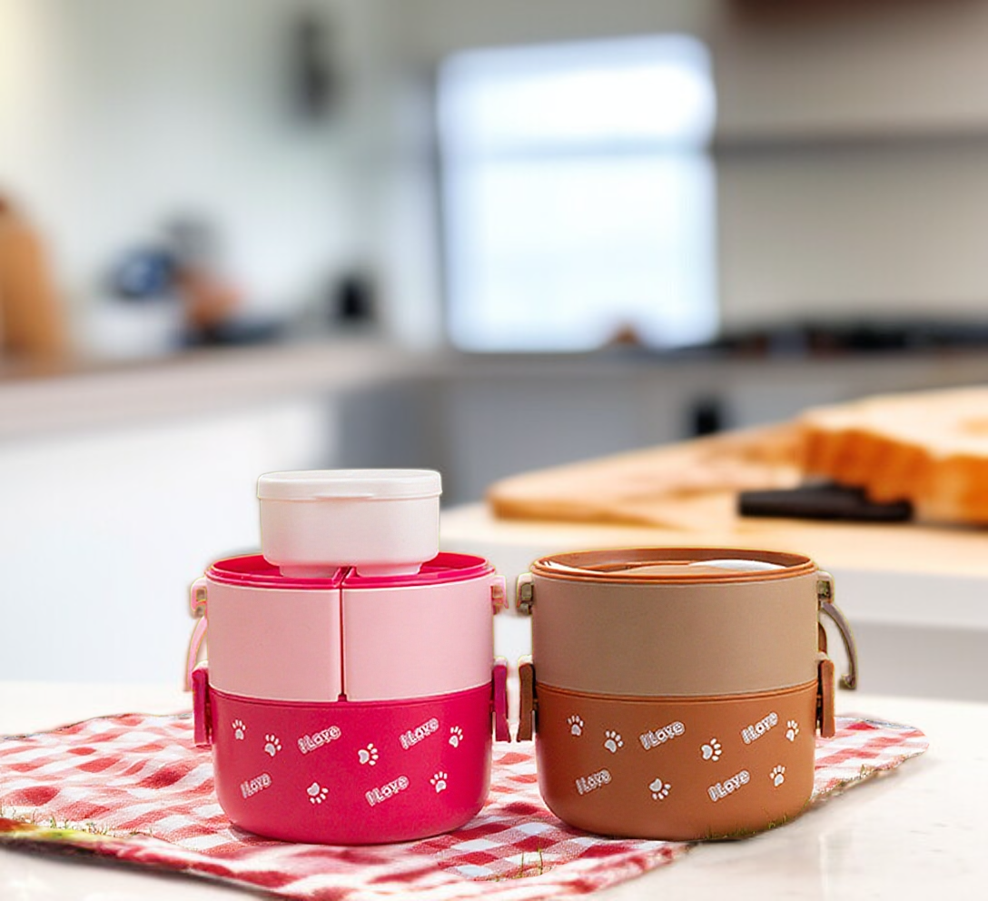 Microwave safe partitioned lunch box for easy reheating