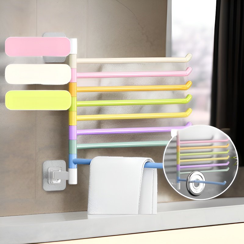 드릴 없이 벽에 부착하는 욕실용 수건걸이