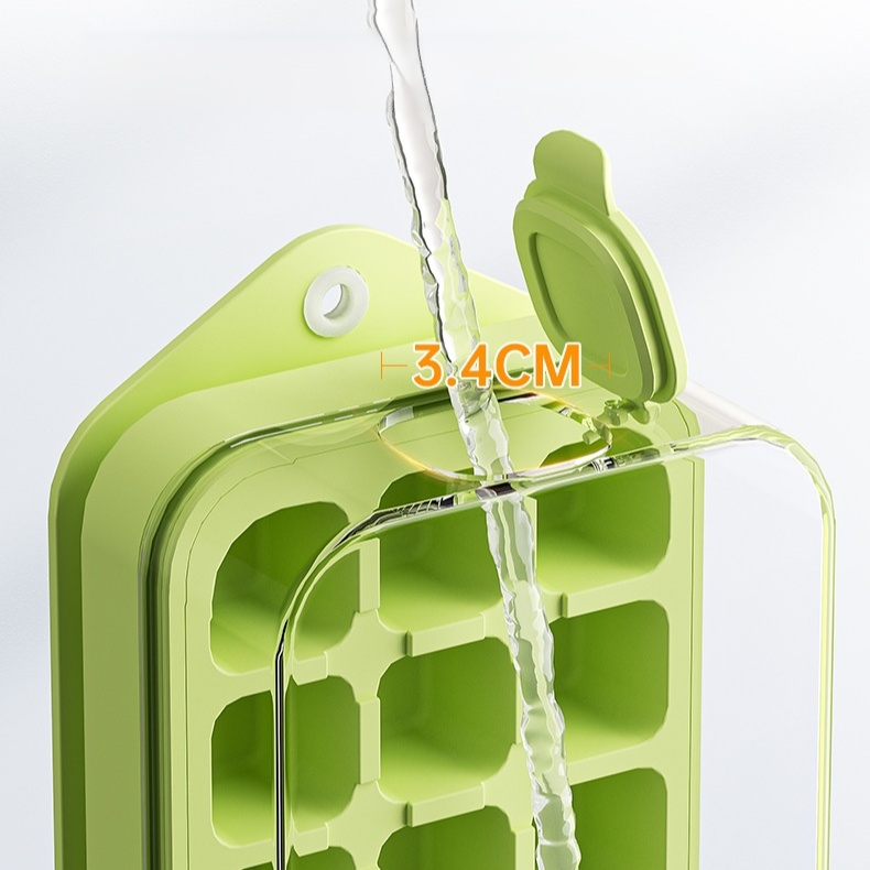 Fill with water and press the ice tray