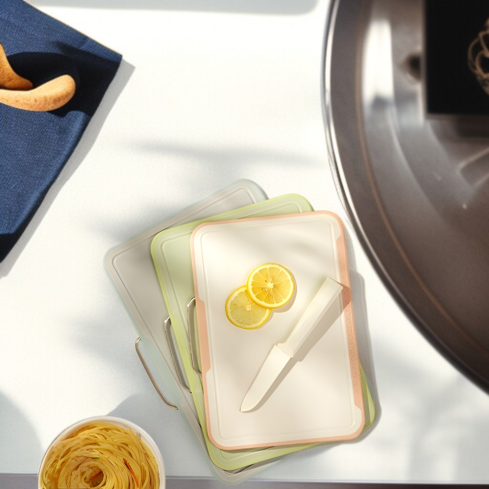 まな板 カッティングボード 33×22cm 3枚セット インデックス 抗菌 食洗機対応 滑り止め付き 傷つきにくい 食材別 色分け まな板スタンド付き 調理台 キッチン用品