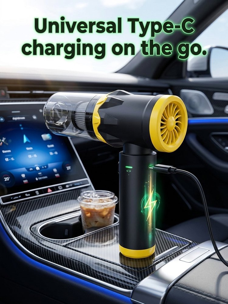 4-in-1 Multifunctional Wireless Car Vacuum Cleaner 20KPa Powerful Suction